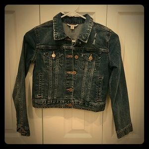 Calvin Klein Crop Girl's Denim Jacket - M 8/10